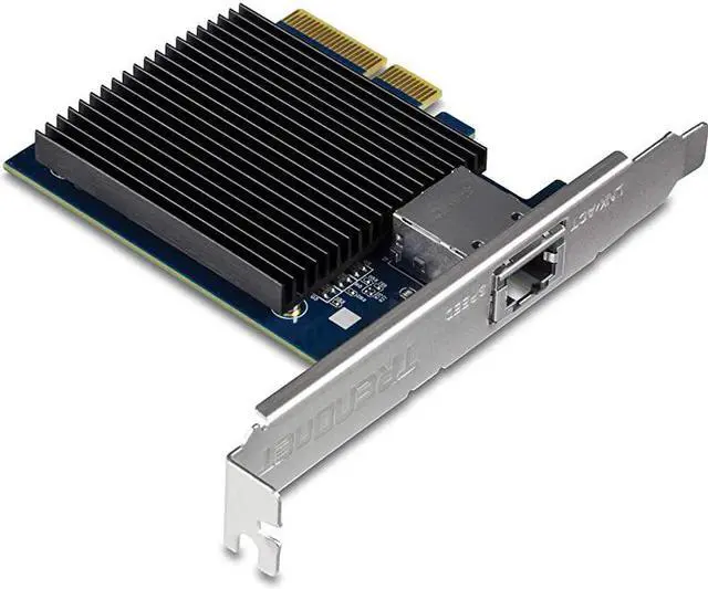 Alt view image 5 of 6 - 10 Gigabit PCIe Network Adapter TEG10GECTX Converts a PCIe Slot into a 10G Ethernet Port Supports 8021Q Vlan Includes Standard amp LowProfile Brackets WindowsServer PCIe 20 PCIe 30