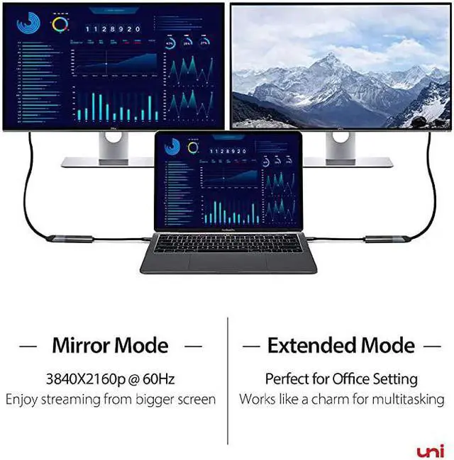 Alt view image 4 of 7 - USB C to HDMI Adapter for Home Office 4K60Hz  High Speed Sturdy Aluminum HDMI to USB C Adapter Cable Thunderbolt 3 Compatible for MacBook Pro 2020 iPad Pro Surface XPS 1315 Galaxy S20