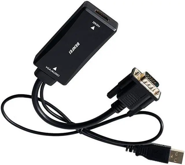 Alt view image 6 of 6 - VGA to HDMI  VGA to HDMI Adapter with Audio Support and 1080P Resolution VGA Input to HDMI Output