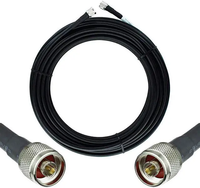 Main image of Cable LMR400 Equivalent Coaxial Cable 50ft Heavy Duty Ultra Low Loss Coax Cable 50ohm N Male to N Male 50 Feet Black for Home and Commercial Signal Booster Installations