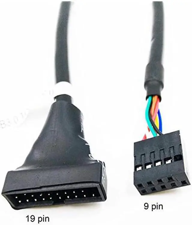 Alt view image 3 of 3 - USB 3.0 Header to USB 2.0,USB 3.0 to USB 2.0 Motherboard Adapter Cable,19 Pin USB3.0 Male to 9 Pin USB2.0 Female Motherboard Cable Adapter Converter 6 inch/15cm (2-Pack)