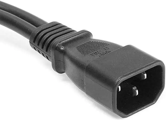 Alt view image 2 of 6 - 3Pack UPS Server Y Splitter C14 to 2 x C13 Power Adapter Cable Cord 30cm