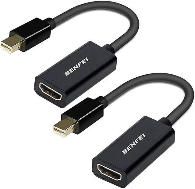 Main image of Mini DisplayPort to HDMI Adapter 2 Pack,  Mini DP(Thunderbolt) to HDMI Converter Gold-Plated Cord Compatible for MacBook Pro, MacBook Air, Mac Mini, Microsoft Surface Pro 3/4, etc