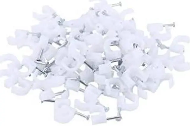 Alt view image 3 of 3 - 200pcs White Nylon RType Cable Clamp Fastener for 12 Inch 127mm Dia Wire Tube Plastic Wire Cord Clip Fixer