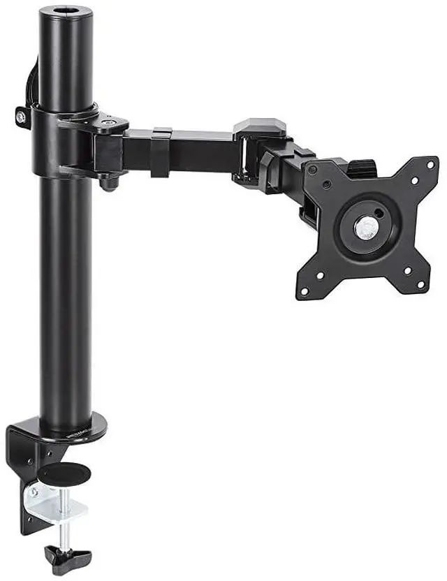 Alt view image 2 of 5 - Single Computer Monitor Stand Height Adjustable Desk Arm Mount Steel