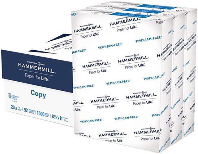 Hammermill Paper, Copy Paper, 8.5 x 11, Letter Size, 3 Ream Case / 1,500  Sheets