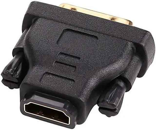Alt view image 4 of 6 - DVI Male to HDMI Female Adapter Bi-Directional DVI-D Port Converter