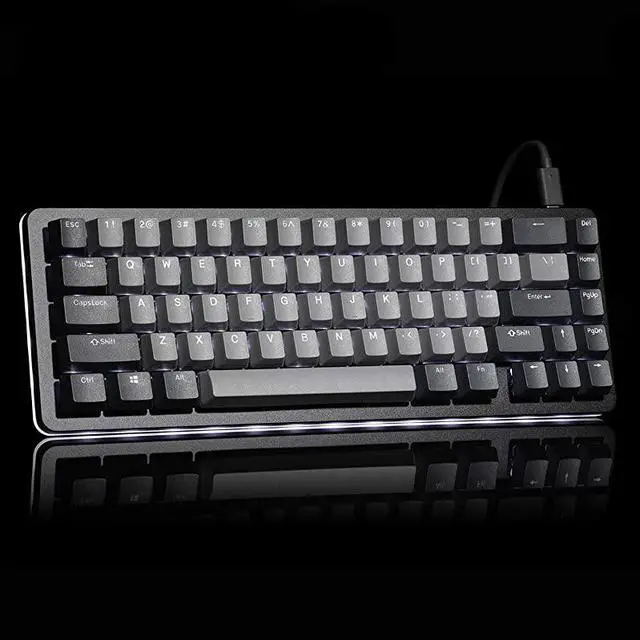 Alt view image 7 of 7 - ALT Mechanical Keyboard 65 67 Key Gaming Keyboard HotSwap Switches Programmable Macros RGB LED Backlighting USBC Doubleshot PBT Aluminum Frame Cherry MX Brown Black