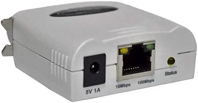 Alt view image 2 of 2 - 1Port 10100Mbps Fast Ethernet Parallel Print Server Parallel Port Network Print Server XMPS110P