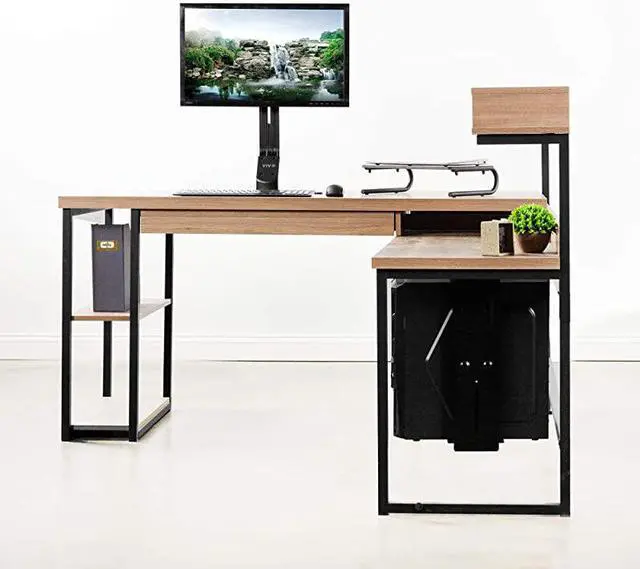 Alt view image 6 of 7 - Adjustable Under Desk and Wall PC Mount, Computer Case Holder with Swivel Action and Secure Locking, Black, MOUNT-PC01
