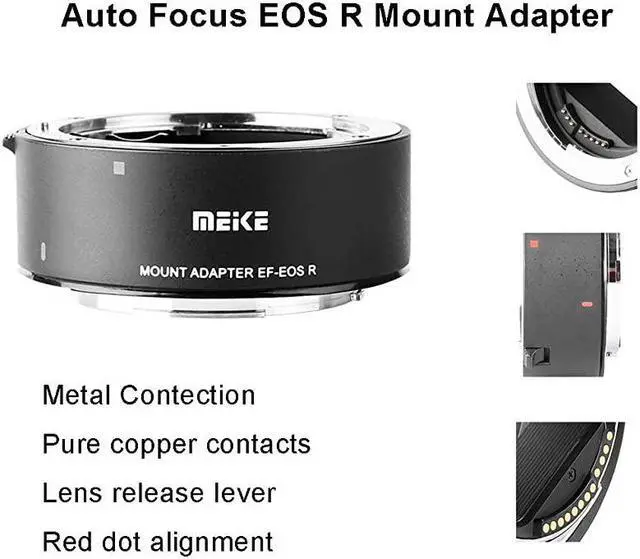 Alt view image 5 of 7 - EF-EOS R Canon ef eos r Lens Mount Adapter Electronic Auto Focus Adapter for Canon EF/EF-S Lens to Canon EOS R Camera Body+ Cloth