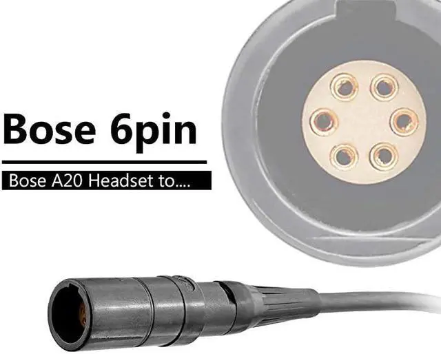 Alt view image 2 of 3 - Aviation Headset to General Aircraft GA AdaptefoBose A20 Lemo 6Pin