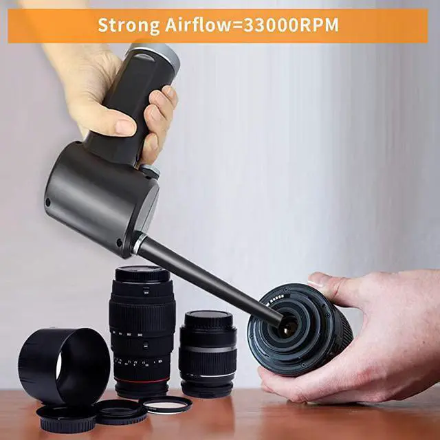 Alt view image 4 of 7 - Air Duster for Computer Better Choice for Air Can Duster Compressed Air Can Air Canister Spray Air Duster for Computer w 6000mAh Rechargeable Battery 10W Fast Charging 33000 RPM