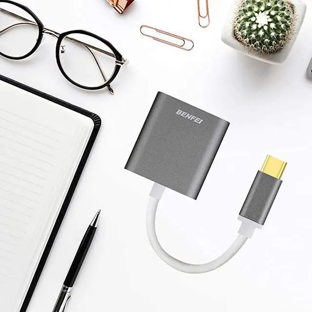 Alt view image 5 of 6 - USB Type CThunderbolt 3 to DVI Adapter  USB 31 USBC to DVID Adapter Male to Female Converter Compatible for Apple New MacBook 2015 20162017
