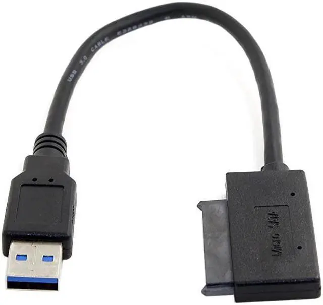 Alt view image 6 of 6 - USB Adapter Cable USB 30 to Micro SATA 7+9 16 Pin 18 90 Degree Angled Hard Disk Driver SSD Adapter Cable 10cm