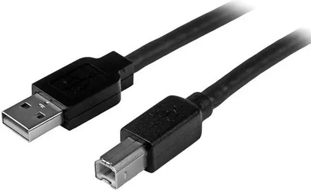 Alt view image 2 of 5 - com 15m 50 ft Active USB 20 A to B Cable Long 15 m USB Cable 50 ft USB Printer Cable 1x USB A M 1x USB B M Black USB2HAB50AC