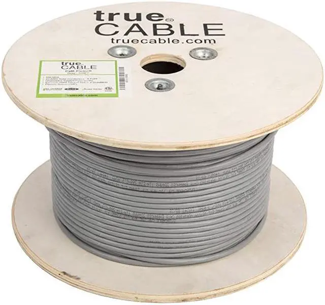 Alt view image 2 of 7 - Cat6 Plenum (CMP), 500ft, Gray, 23AWG 4 Pair Solid Bare Copper, 550MHz, ETL Listed, Unshielded Twisted Pair (UTP), Bulk Ethernet Cable