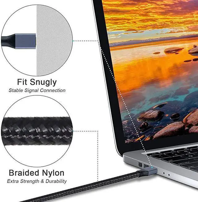 Alt view image 3 of 7 - USB C to HDMI Cable4K60Hz  USB TypeC to HDMI Cable Thunderbolt 3 Compatible for MacBook Pro 201920182017 Samsung Galaxy S9S8 Surface Book 2 Dell XPS 1315 and More 6ft Gray