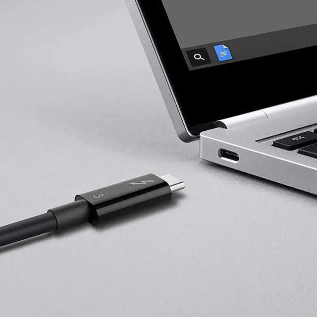 Alt view image 3 of 7 - Thunderbolt 3 Cable 100W Thunderbolt Cable USBC to USBC Cable 26ft08M Black