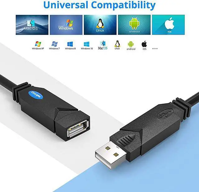 Alt view image 3 of 7 - USB Splitter Cable Hub Male to 2 Female Adapter USB A Cord 2 Port Y Splitter Charger Cord Extension Data Cable
