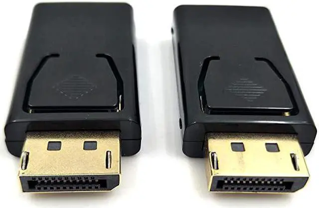 Alt view image 6 of 7 - 2Pack DP to HDMI Adapter 4K 3D DisplayPort DP to HDMI Converter Male to Female 14V Gold Plated Black Displayport Male to HDMI Female