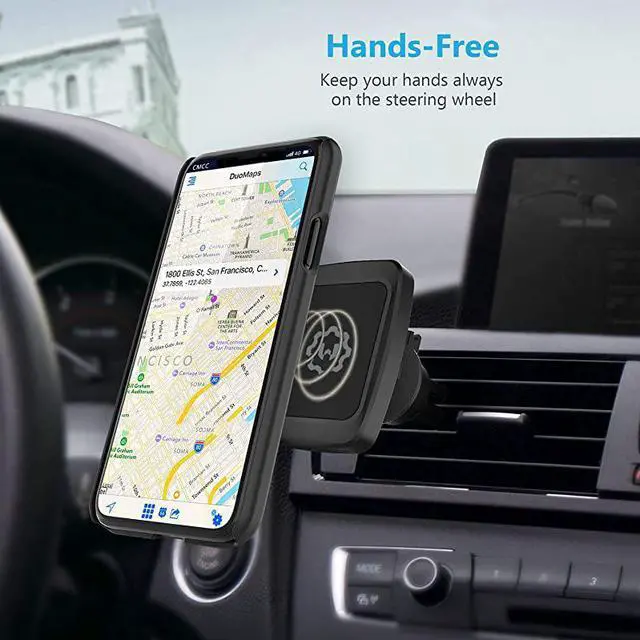 Alt view image 2 of 7 - Magnetic Phone Car Mount  Universal BiteLock Air Vent Magnetic Phone Car Mount Holder for Cell Phones with Swiftsnap Technology