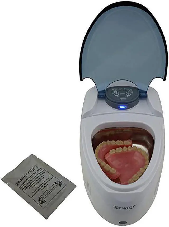 Alt view image 3 of 6 - F3900 Ultrasonic Denture/Aligner/Retainer Cleaner for all dental and sleep apnea appliances, 110V 20W (tank no longer removable) , White , 0.4Pt/0.2L