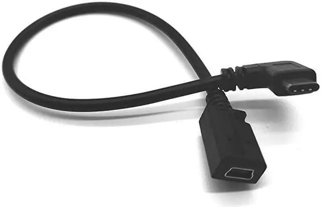 Alt view image 2 of 3 - USB Type C to Mini USB Cable  90 Degree USBC Male to Mini USB Female Adapter Converter for MacBook Pro Laptop Android DevicesOnly for Charging TypeC to Mini