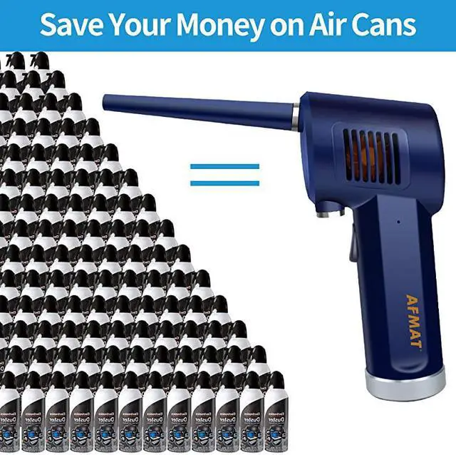 Alt view image 2 of 7 - Air Duster Say Goodbye to Compressed Air Can Cordless Air Duster Electric Air Duster with Battery6000mAh Replacement for Air Canister Compressed Air for s Vacuum