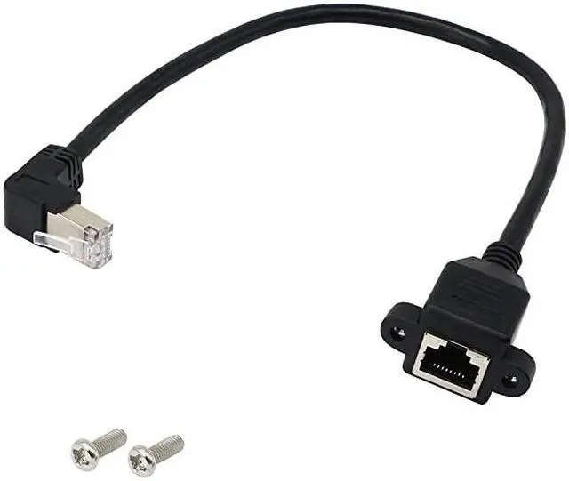 Main image of RJ45 Ethernet Adapter Cable 90 Degree Downward Male to Famale Ethernet Switch Adapter Cable for CAT 5CAT 6 LAN Ethernet Socket Connector Adapter Cat5 Cat6 CableDownward