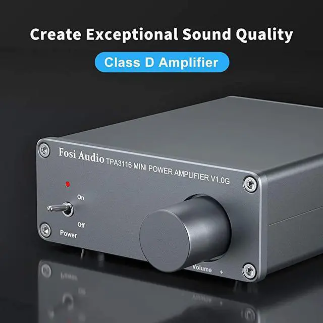 Alt view image 2 of 7 - Channel Stereo Audio Class D Amplifier Mini HiFi Professional Digital Amp for Home Speakers 50W x V10G