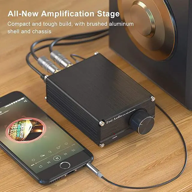 Alt view image 3 of 7 - Amplifier Receiver 100Watt Mini HiFi Digital Class D Integrated Stereo Audio Amp for Sub Bass + Power Supply TP01