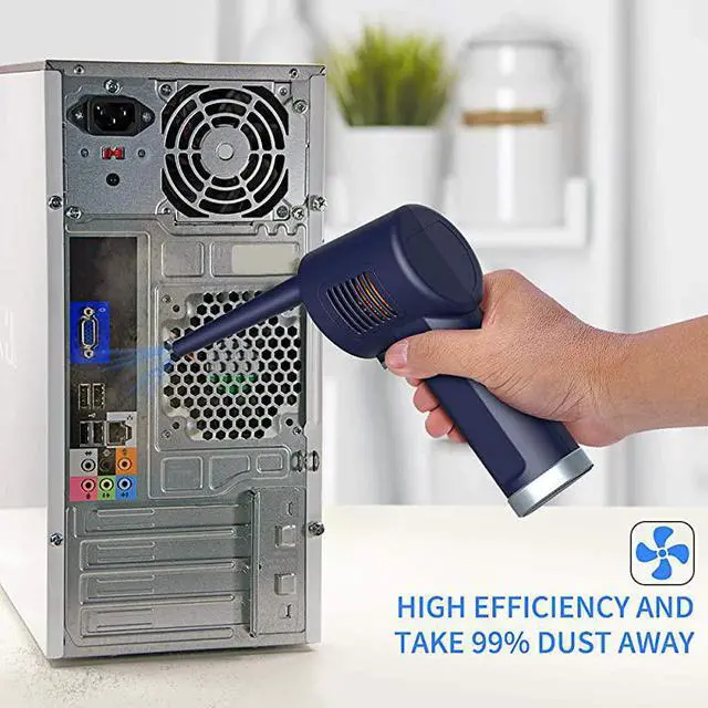 Alt view image 6 of 7 - Operated Air Duster RechargeableReusable Computer Cleaning Duster Keyboard Cleaner Portable Compressed Air 10W Fast Charging 6000mAh Cordless No Gas