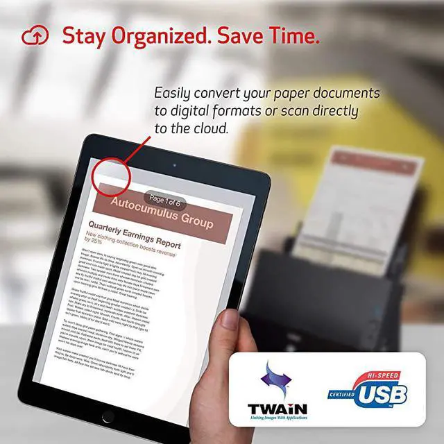 Alt view image 3 of 7 - ImageFORMULA DRC225 II Office Document Scanner Black 3258C002