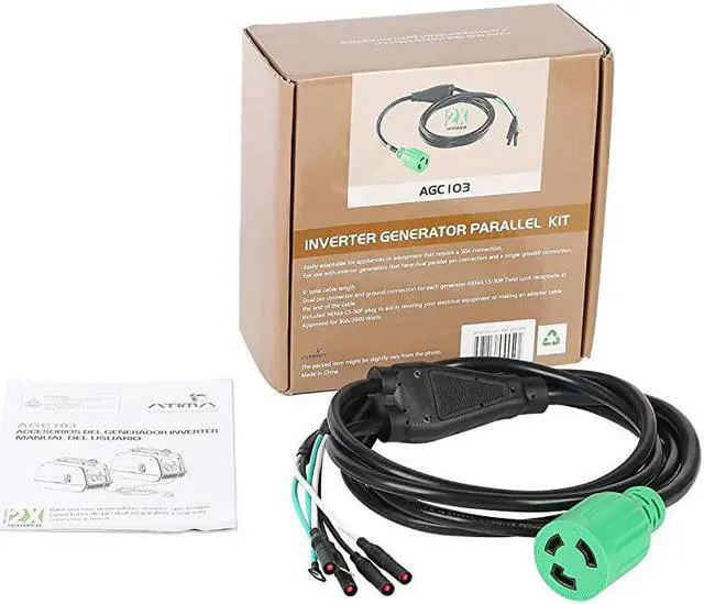 Alt view image 3 of 5 - Generator Parallel Cable Kit AGC103 for Honda EU2200i Yamaha EF2000iSv2 Wen 56225i 56203i AiPower SUA2000iV Westinghouse iGen2200 Rainier R2200i Inverter Generator