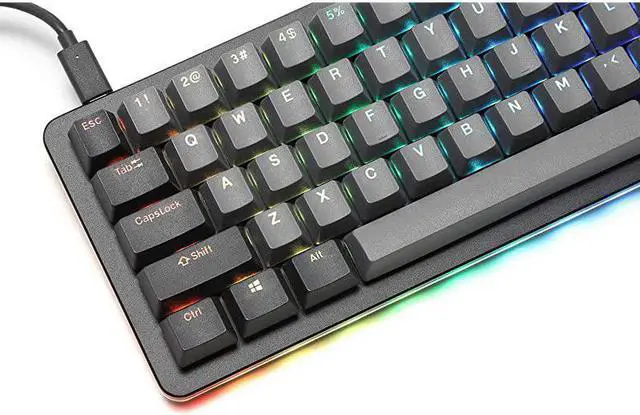 Alt view image 4 of 7 - ALT Mechanical Keyboard 65 67 Key Gaming Keyboard HotSwap Switches Programmable Macros RGB LED Backlighting USBC Doubleshot PBT Aluminum Frame Cherry MX Brown Black