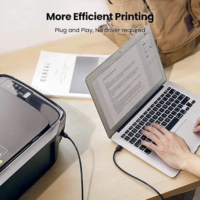Alt view image 3 of 7 - USB Printer Cable USB 20 Type A Male to Type B Male Printer Scanner Cable Cord High Speed Compatible for Brother HP Canon Lexmark Epson Dell Xerox Samsung etc and Piano DAC 15 Feet