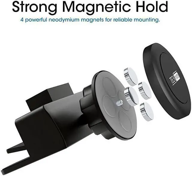 Alt view image 3 of 6 - MagGrip Universal Magnetic CD Slot Mini Car Mount with Extra Strong Magnetic Grip (1 Pack)