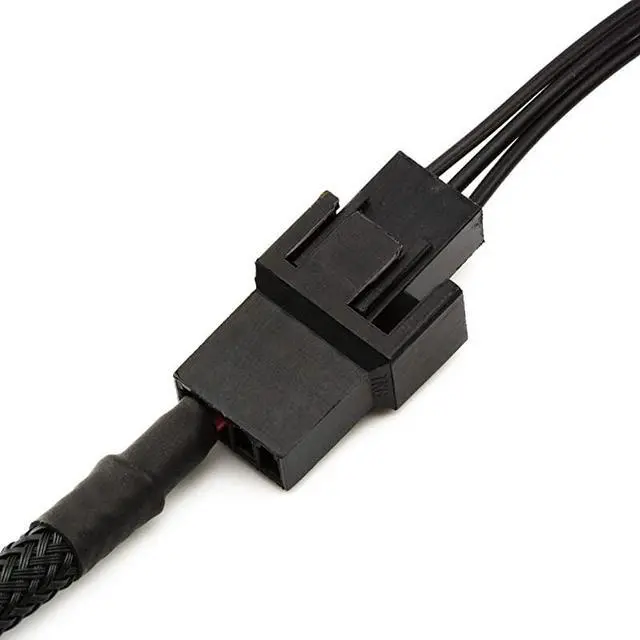 Alt view image 5 of 6 - SATA to 3 x 4Pin PWM Sleeved Fan Power Adapter Cable