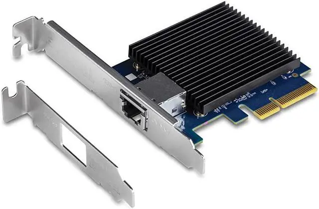 Alt view image 6 of 6 - 10 Gigabit PCIe Network Adapter TEG10GECTX Converts a PCIe Slot into a 10G Ethernet Port Supports 8021Q Vlan Includes Standard amp LowProfile Brackets WindowsServer PCIe 20 PCIe 30