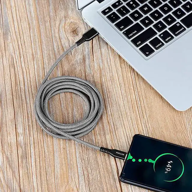 Alt view image 7 of 7 - C Charger Cable Extra Long 10ft 2Pack Android -A to -C Fast Phone Charging Cord for Samsung Galaxy S10/S9/S8/s7/ Note/9/8/LG/Google Pixel 2/Motorola/PS5/Nintendo Switch/Kindle Fire/Xbox