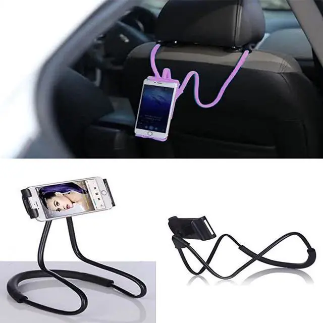 Alt view image 4 of 5 - Smart Mobile Phone StandHanging on Neck Cell Phone Mount Holder Flexible Lazy Bracket DIY Free Rotating for Multiple Functions Black