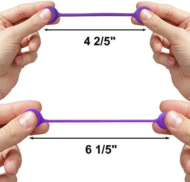 Alt view image 3 of 6 - Twist Ties with Strong Magnet for Bundling and Organizing Cables,Headphone Cables,USB Charging Cords,Hanging & Holding Keychain,Silicone Cord Winder Magnetic Cable Clips (8 Colors - 24 Pack)