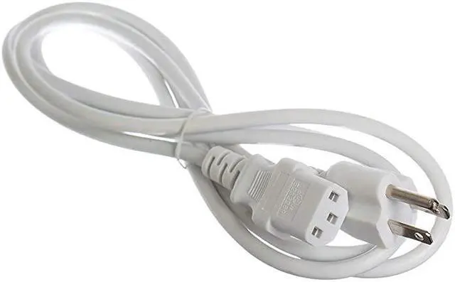 Alt view image 2 of 3 - Power Cord 3 Prong 6 Feet White Premium Quality Copper Wire Core Computer Medical Server Desktop NEMA 515 to C13 IEC 320 UL Listed Power Cable