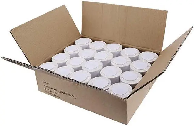 Alt view image 3 of 3 - 100 Rolls 4x6 Direct Thermal Labels for Zebra Printer 250 Blank Shipping Labels per Roll 100 Rolls