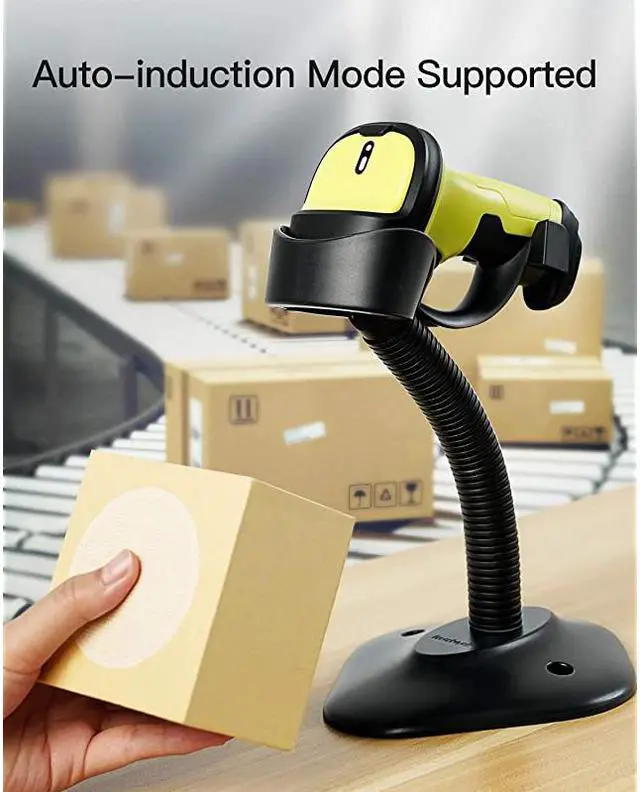 Alt view image 6 of 7 - Barcode Scanner Wireless Scanner 2600mAh Battery 35M Range Automatic Scanning BCST60 Green