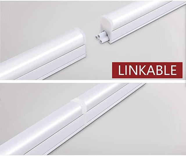 Alt view image 5 of 7 - T5 Led Integrated Fixture 4FT Utility Shop Light Tube Garage Light 20W 6500K 2200Lm LED Ceiling Light and Under Cabinet Light Plug and Play Corded Electric12Pack