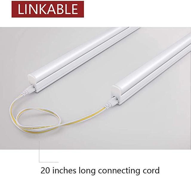 Alt view image 4 of 7 - T5 Led Integrated Fixture 4FT Utility Shop Light Tube Garage Light 20W 6500K 2200Lm LED Ceiling Light and Under Cabinet Light Plug and Play Corded Electric12Pack