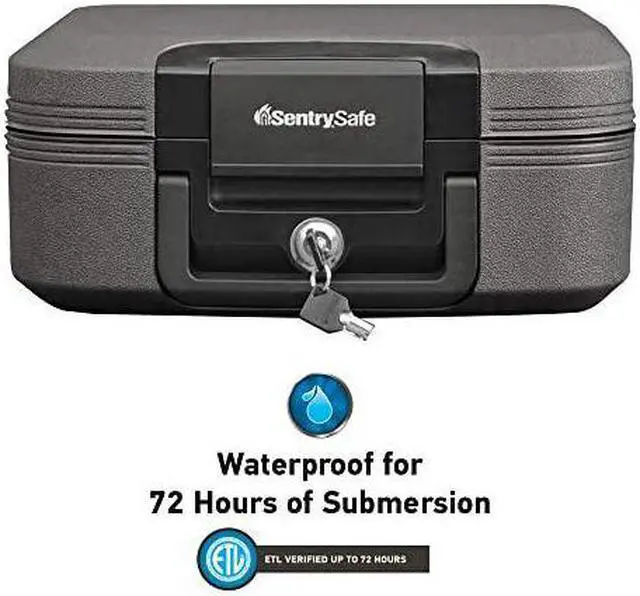 Alt view image 4 of 6 - CHW20221 Fireproof Box and Waterproof Box with Key Lock 028 Cubic FeetCharcoal Gray