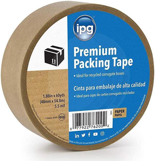 Premium Brown Paper Packing Tape, 60yd.
